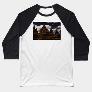 Borobudur Moonrise. Baseball T-Shirt